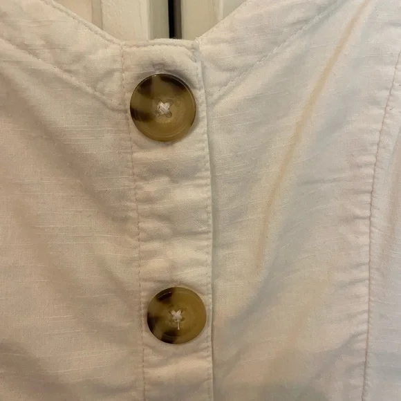 Abercrombie & Fitch White Linen Button Dress size XS summer dress - Picture 2 of 13